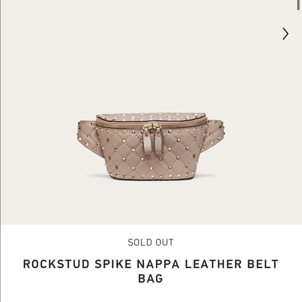 Valentino Rockstud Spike Belt Bag Water Rose - Picture 8 of 8